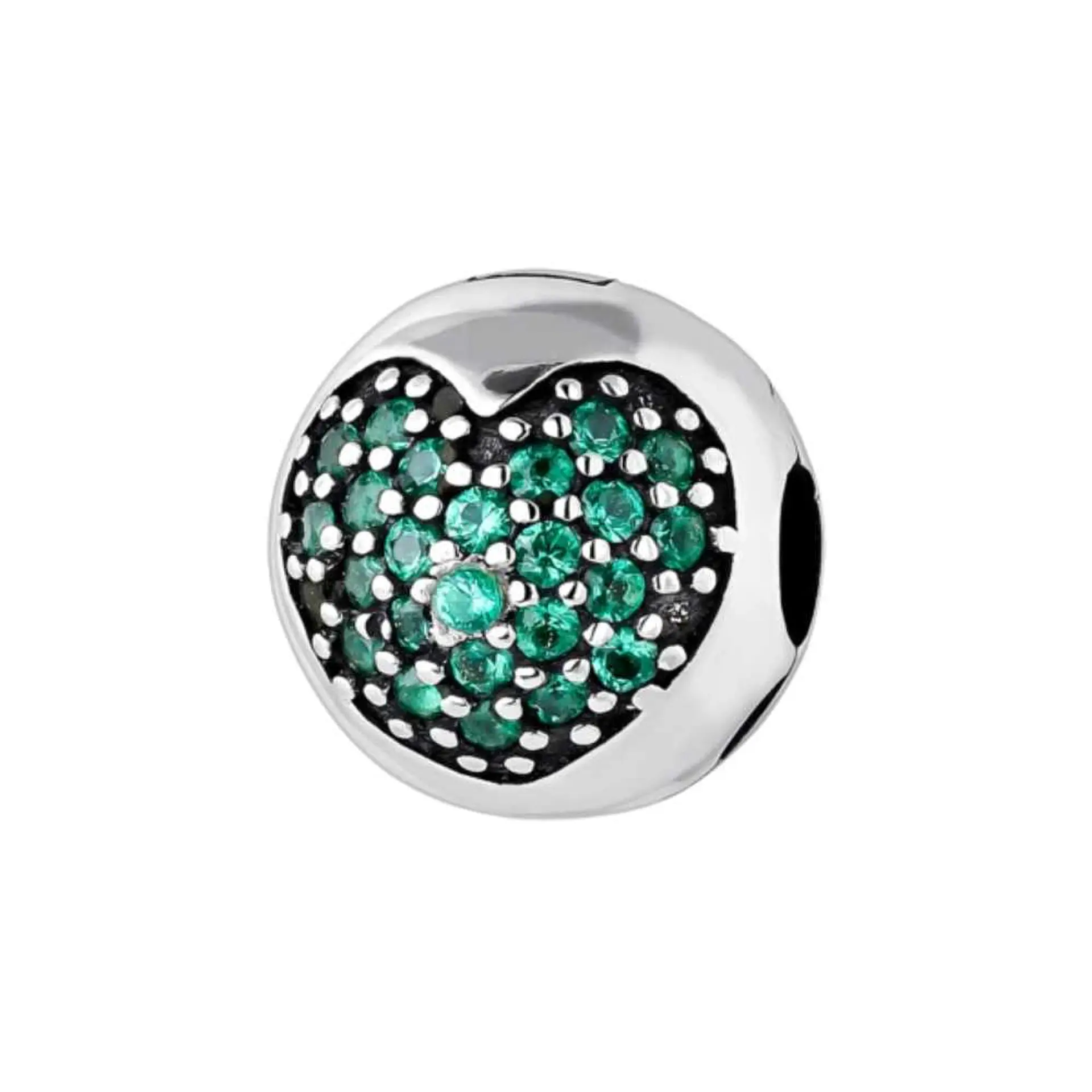 Abalorio plata verde 1