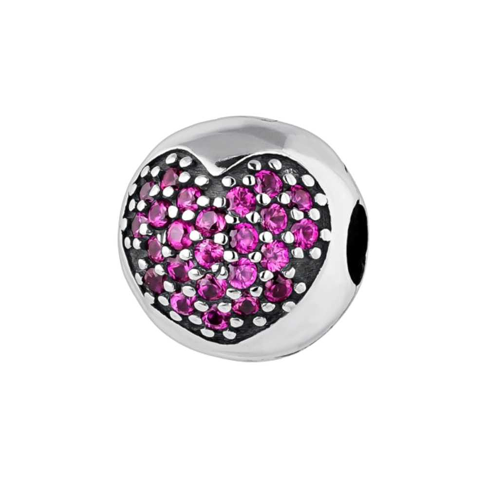 Silver and fuchsia bead 1