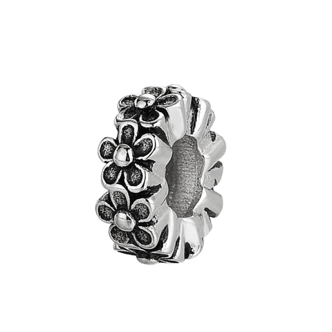 Abalorio de flores plata