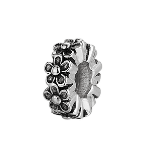 Abalorio de flores plata