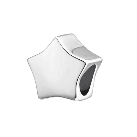 Abalorio estrella plata