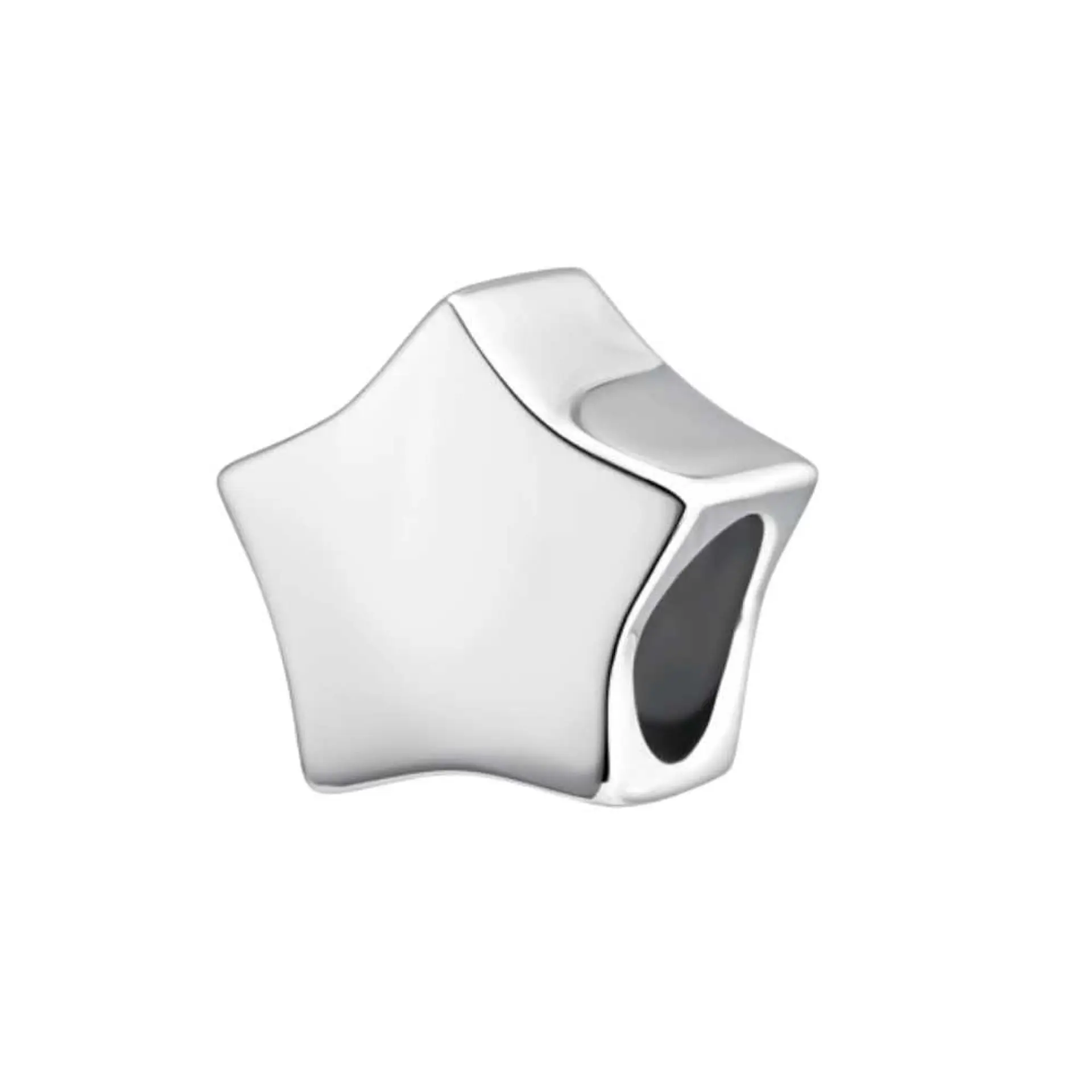 Silver star bead 1