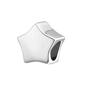 Abalorio estrella plata