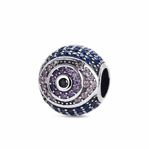 Abalorio ojo circonitas plata