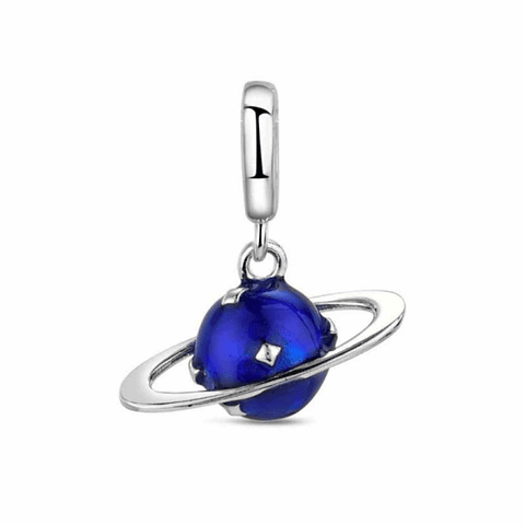 Abalorio planeta plata