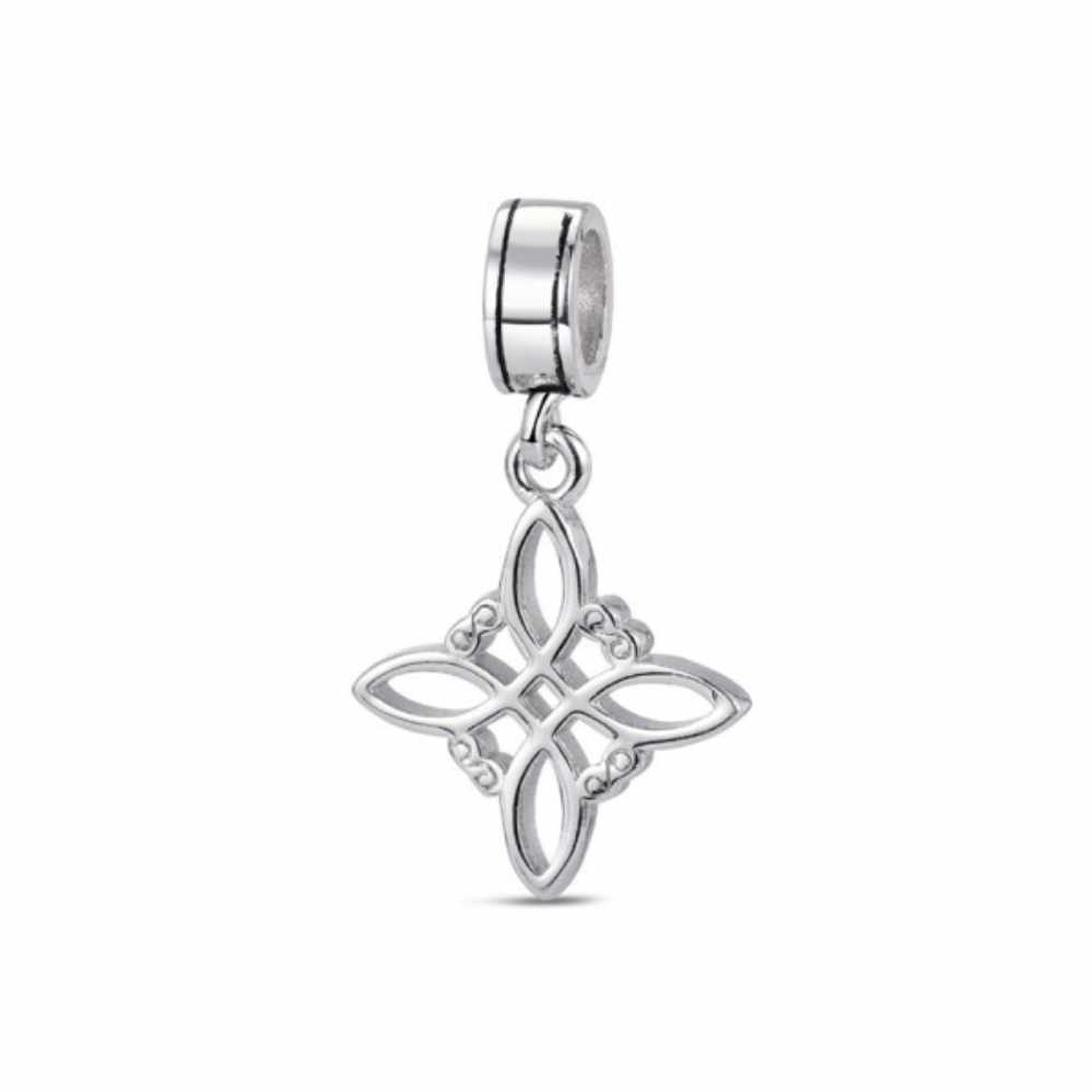 Silver witch knot bead 1