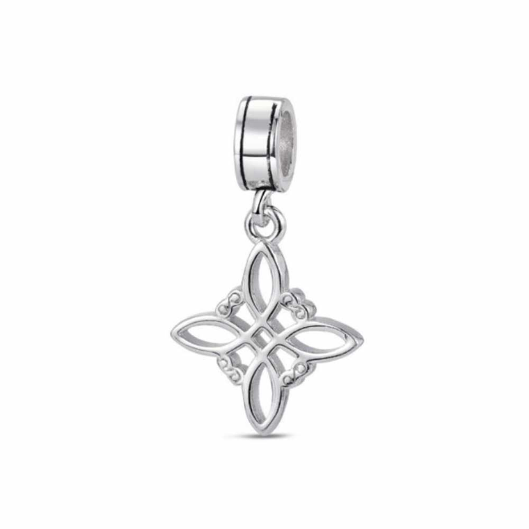 Silver witch knot bead 1