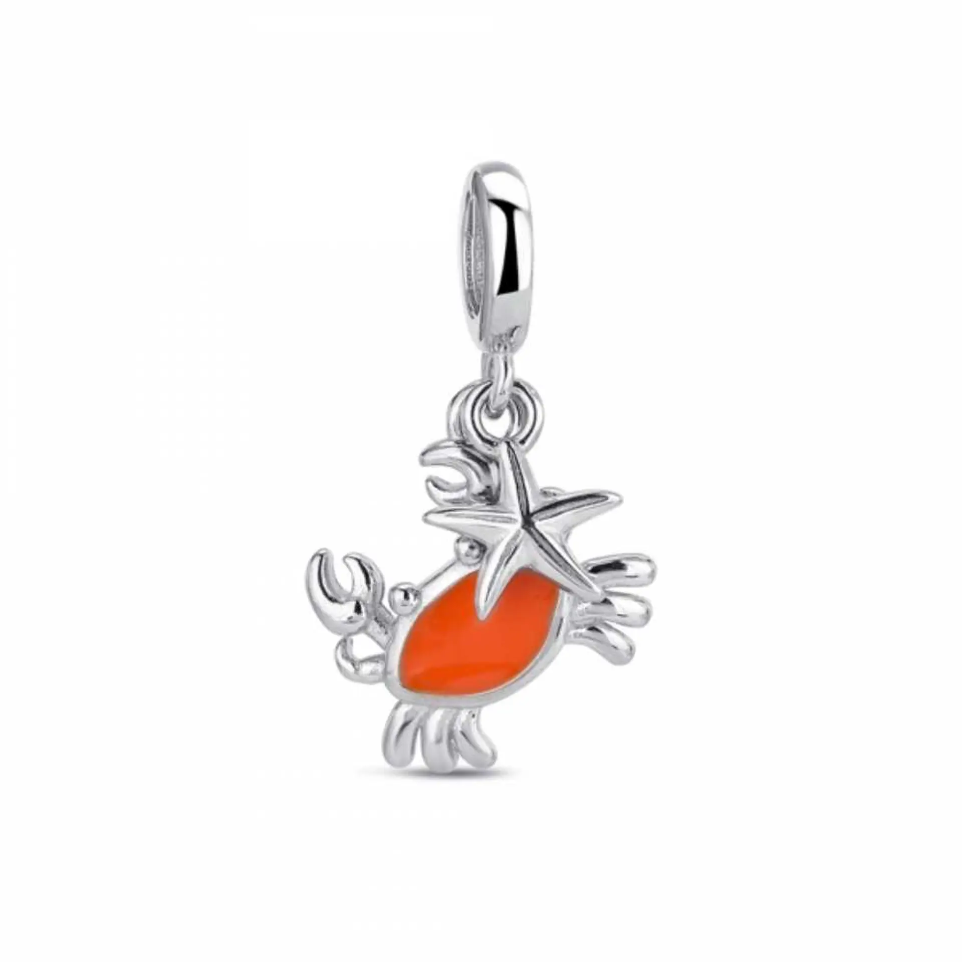 Silver crab bead 1
