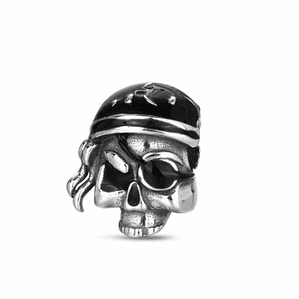 Pirate silver bead