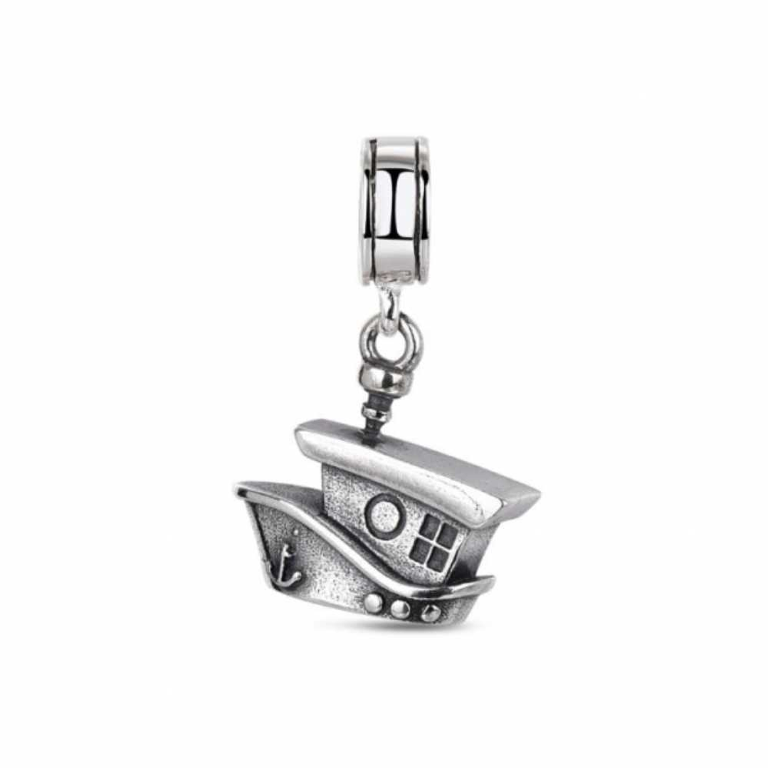 Abalorio barco plata 1