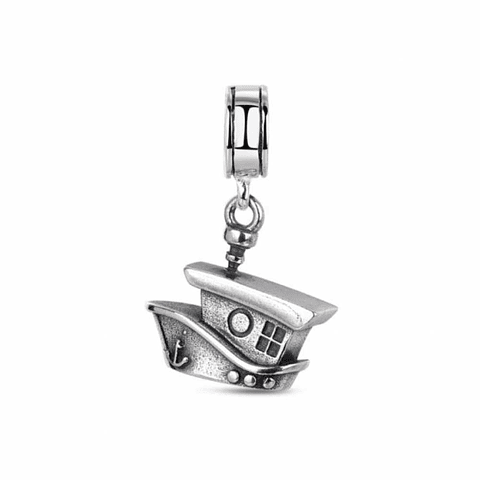 Abalorio barco plata