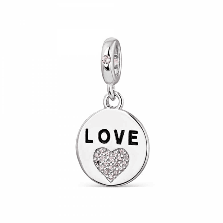 Abalorio disco love plata  1