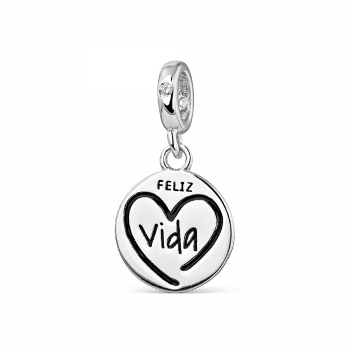 Abalorio feliz vida plata 1