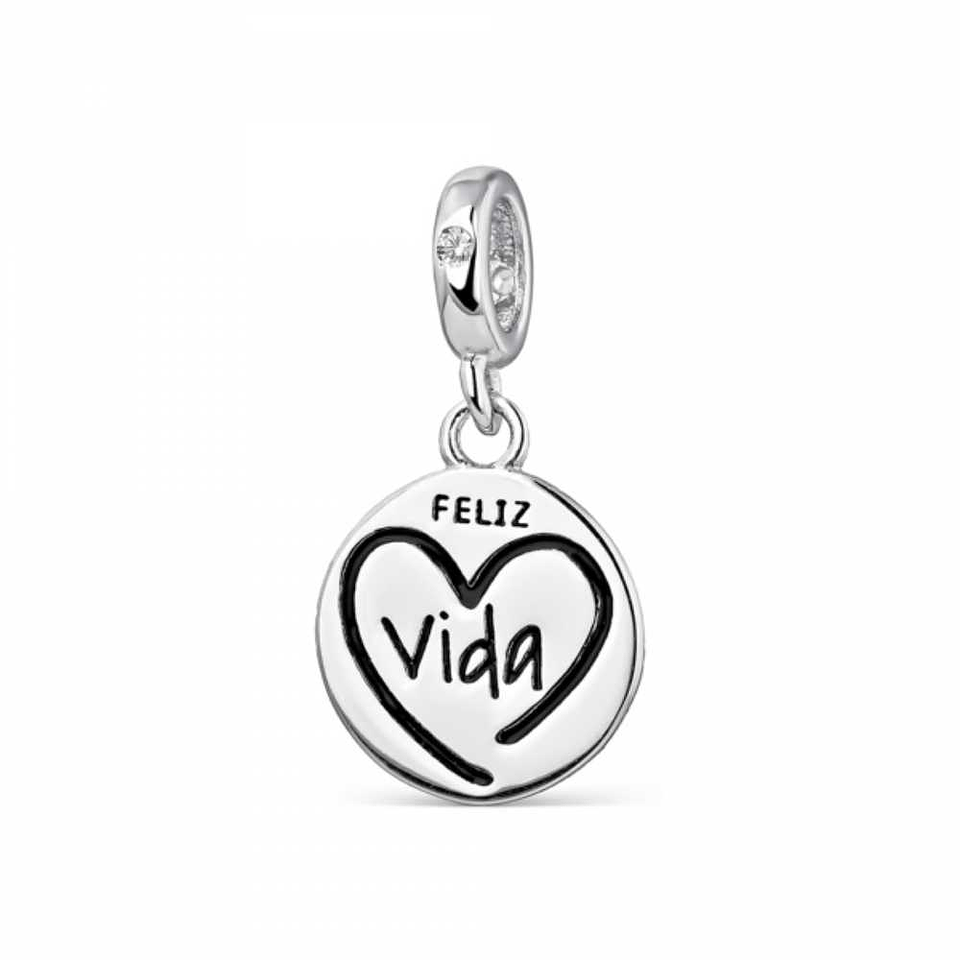 Abalorio feliz vida plata 1