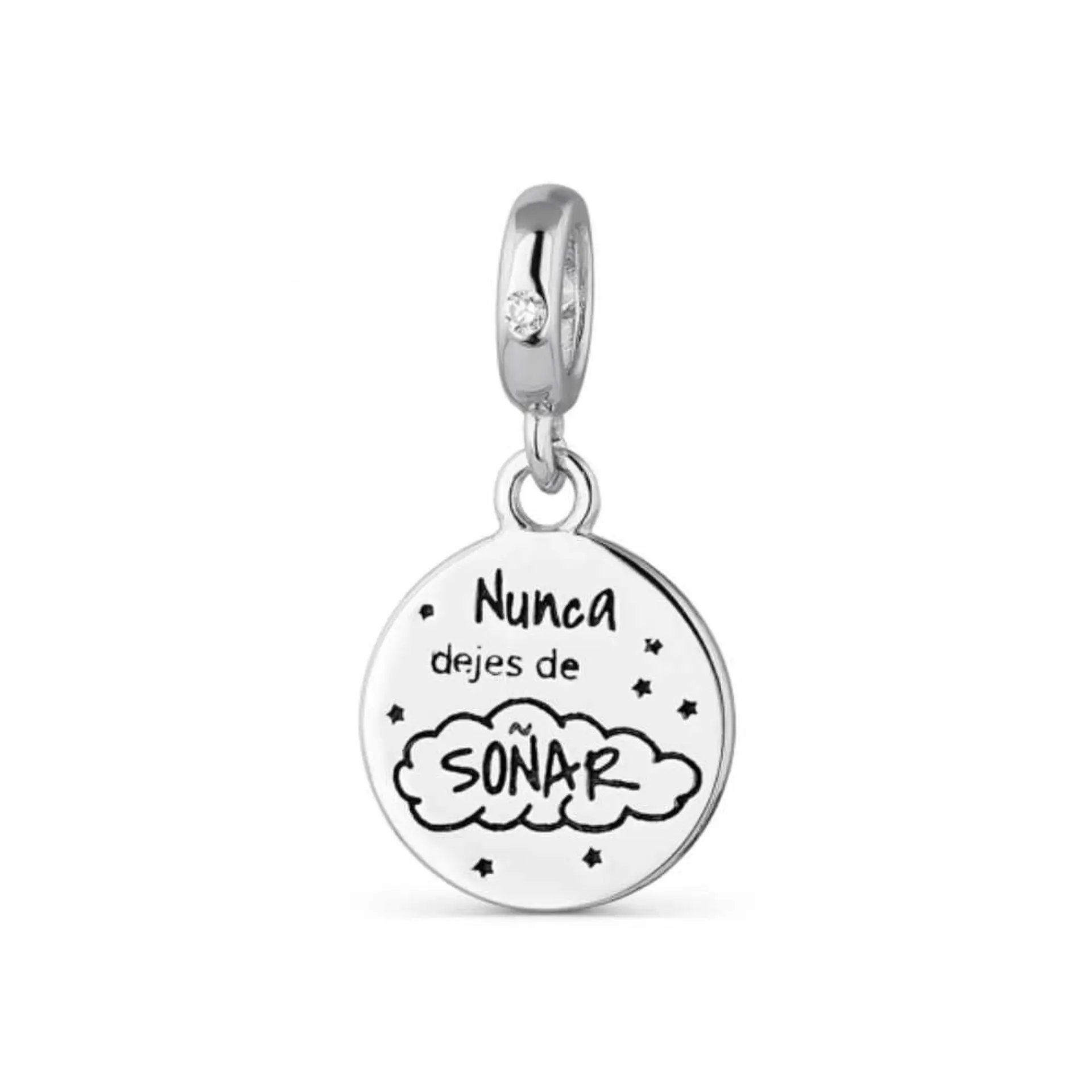 Abalorio, never stop dreaming, silver. 1
