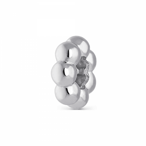 Silver flower bead