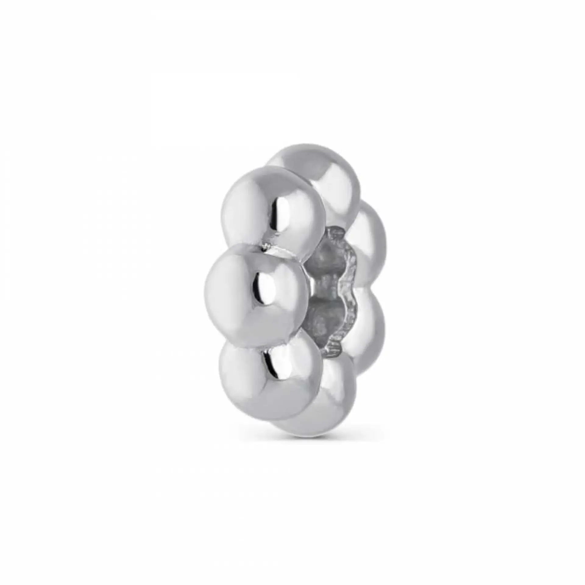 Silver flower bead 1