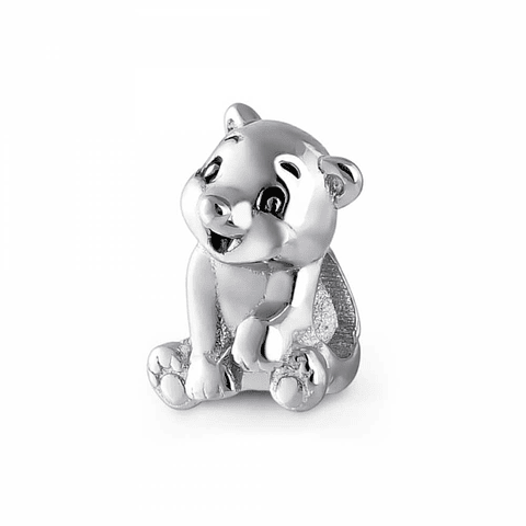 Silver bear bead