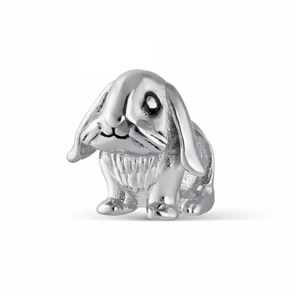 Abalorio conejo plata  1