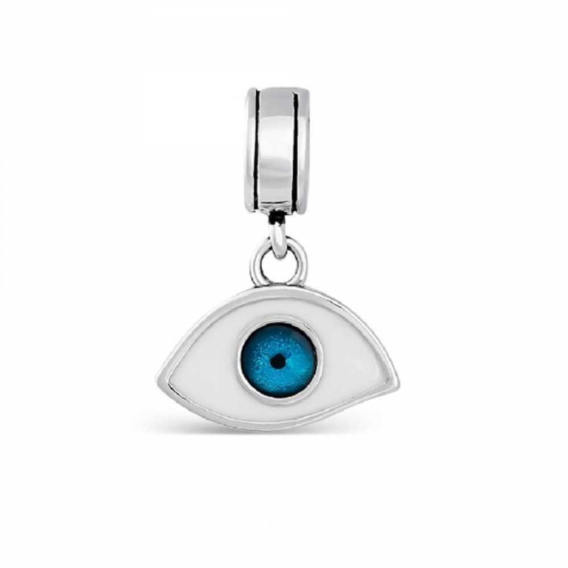 Abalorio ojo turco plata 1