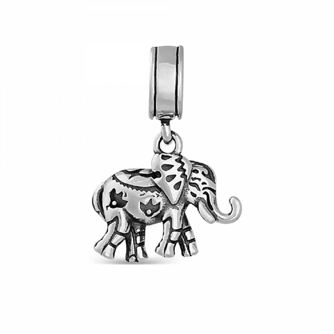 Abalorio elefante mandala plata