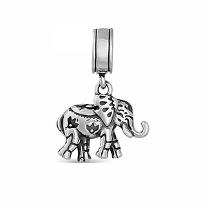 Abalorio elefante mandala plata