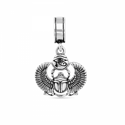 Abalorio escarabajo egipcio plata
