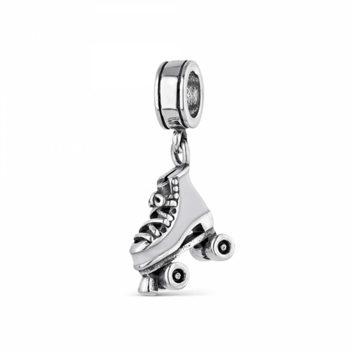 Abalorio patines plata  1