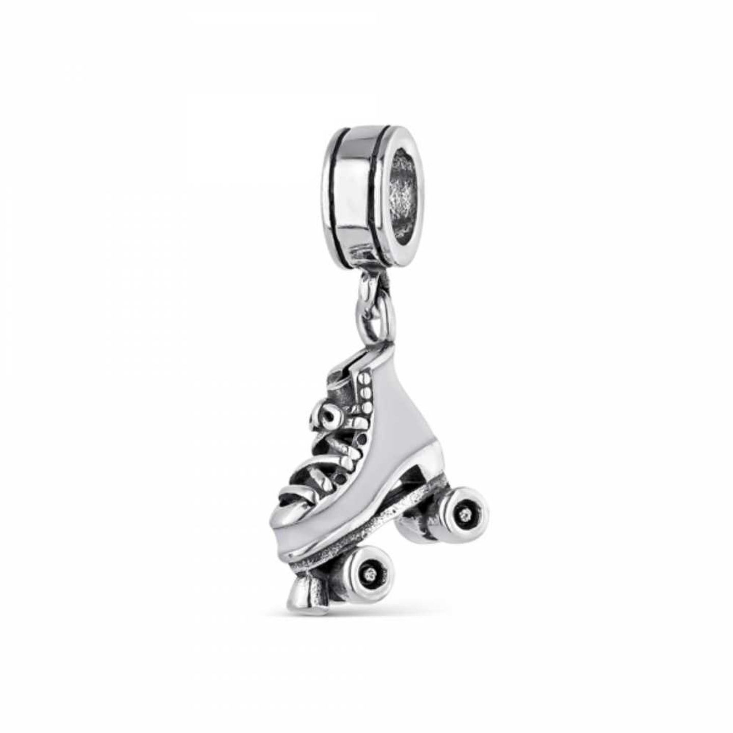 Abalorio patines plata  1