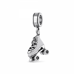 Abalorio patines plata 