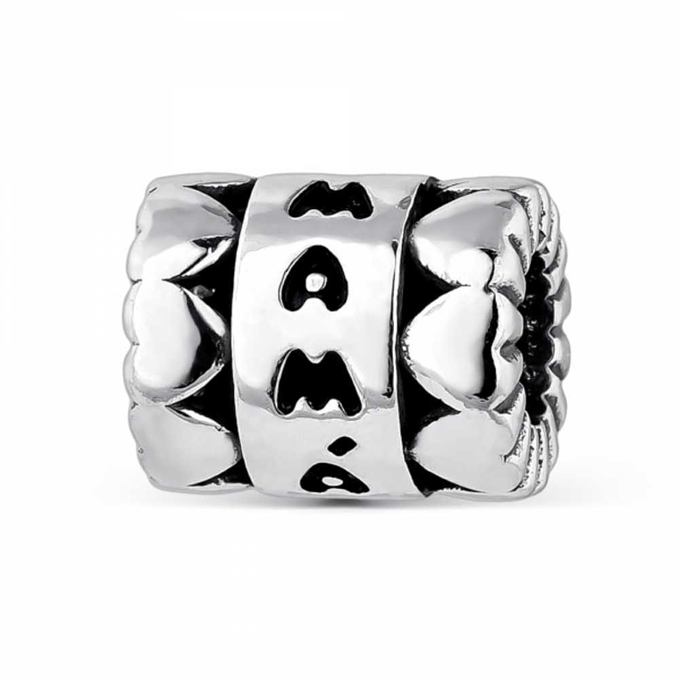 Abalorio mamá en plata  2