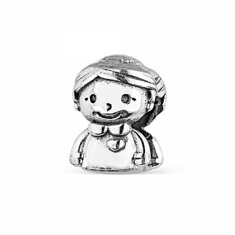 Abalorio figura abuela plata 