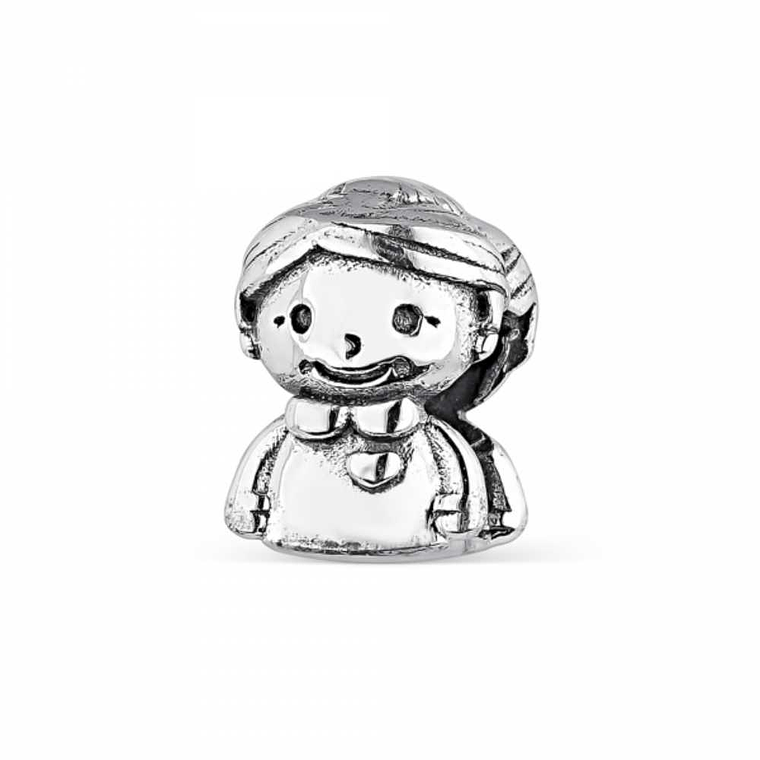Silver grandmother figure bead  1