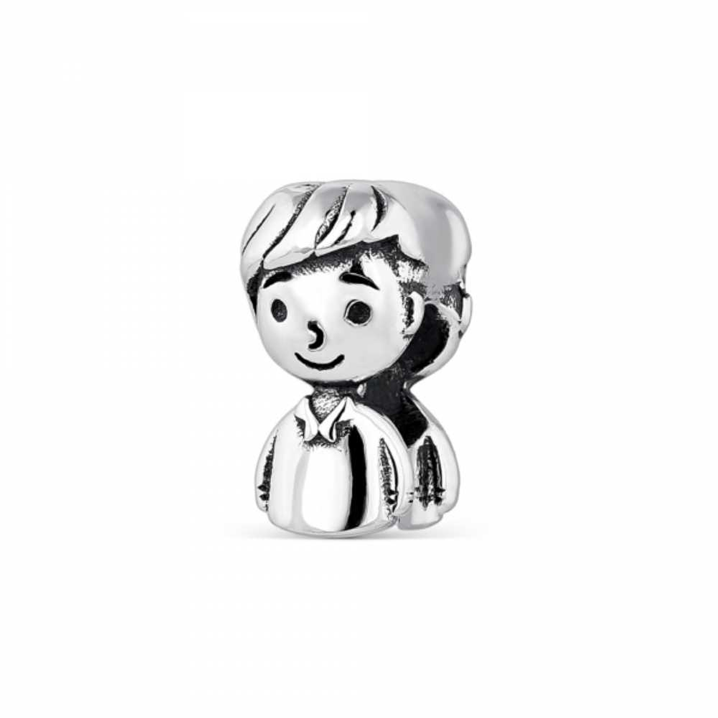 Silver father figure bead 1