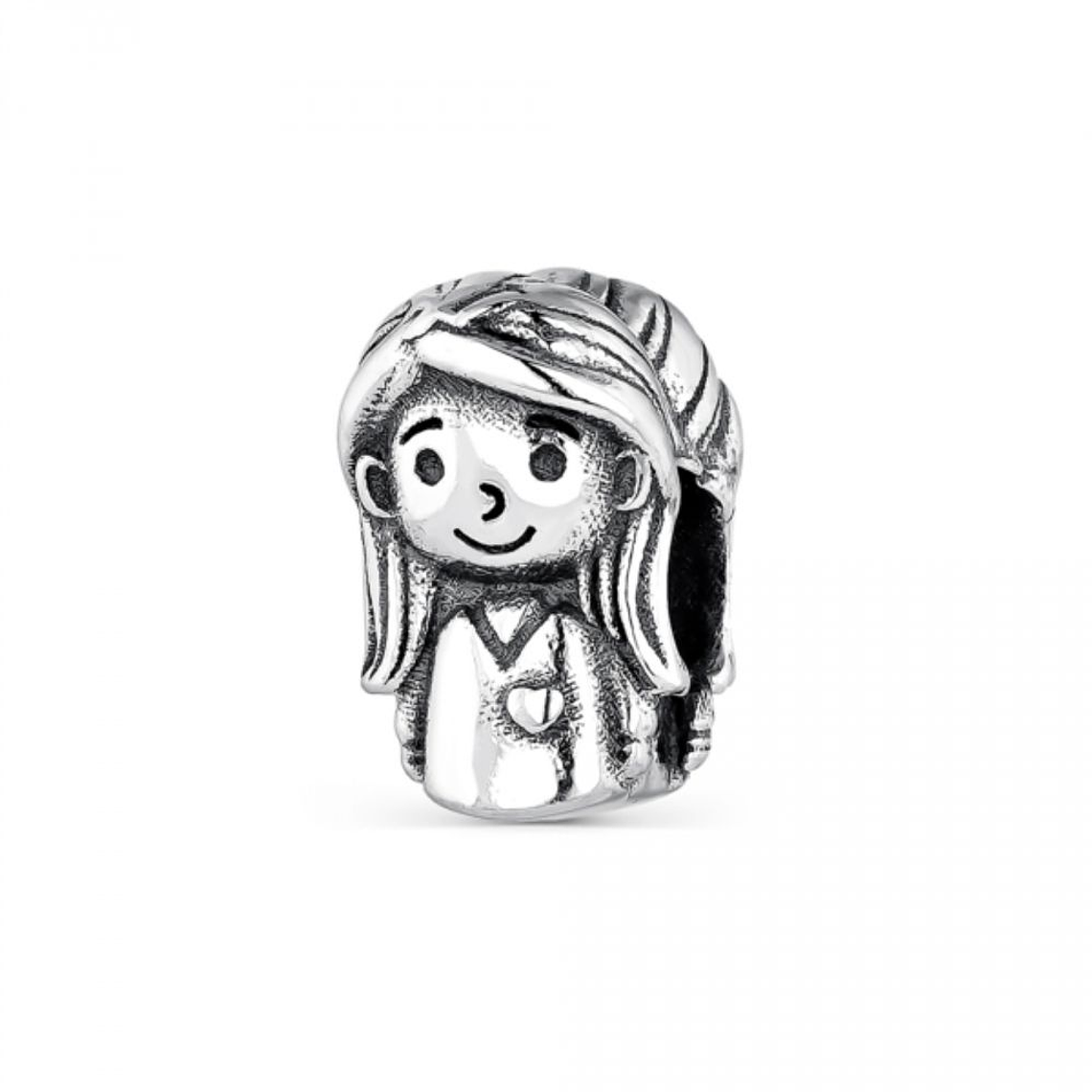 Silver mother figure bead 1