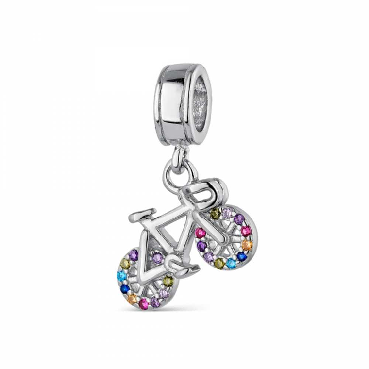 Abalorio bicicleta plata 1