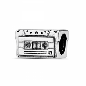 Abalorio cassette plata