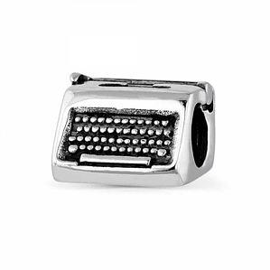 Abalorio máquina de escribir plata