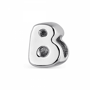 Abalorio inicial B plata