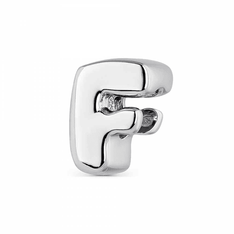 Abalorio inicial F plata