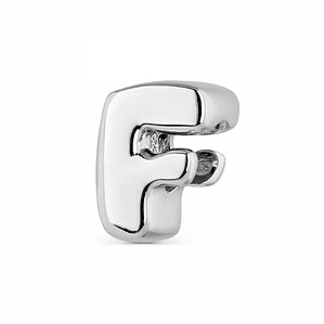 Abalorio inicial F plata