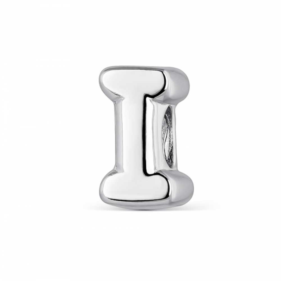 Initial bead I silver 1