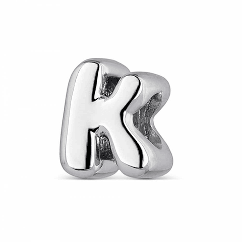Abalorio inical K plata