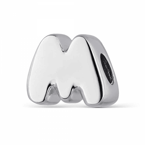 Abalorio inicial M plata