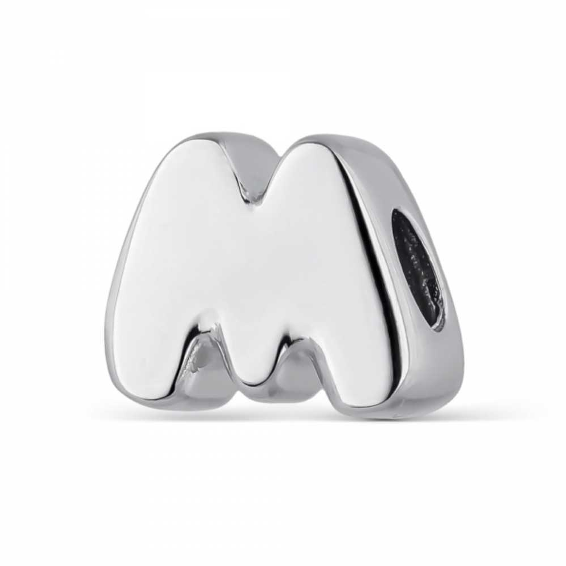Abalorio inicial M plata 1