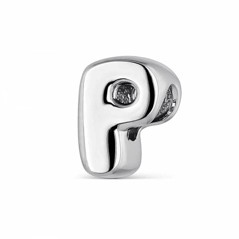 Abalorio inicial P plata 