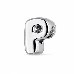 Abalorio inicial P plata 