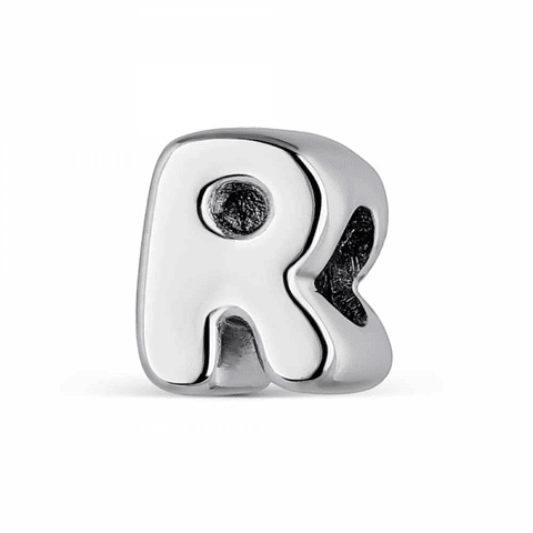 Abalorio inicial R plata