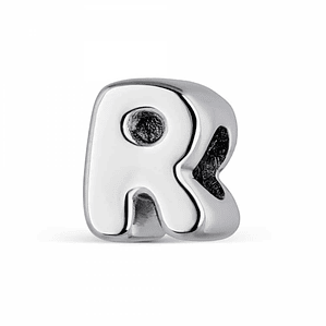 Abalorio inicial R plata