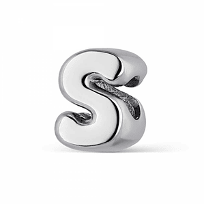 Abalorio inicial R plata 